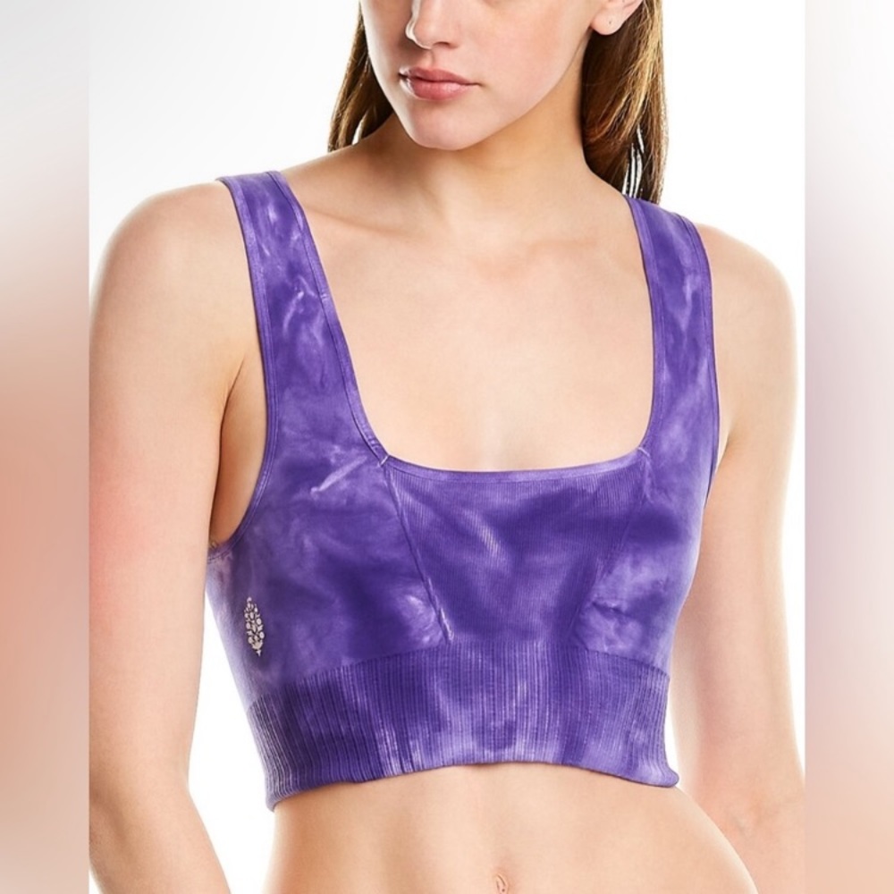 Free People Movement Good Karma Tie Dye Bra in Atlas Mountain